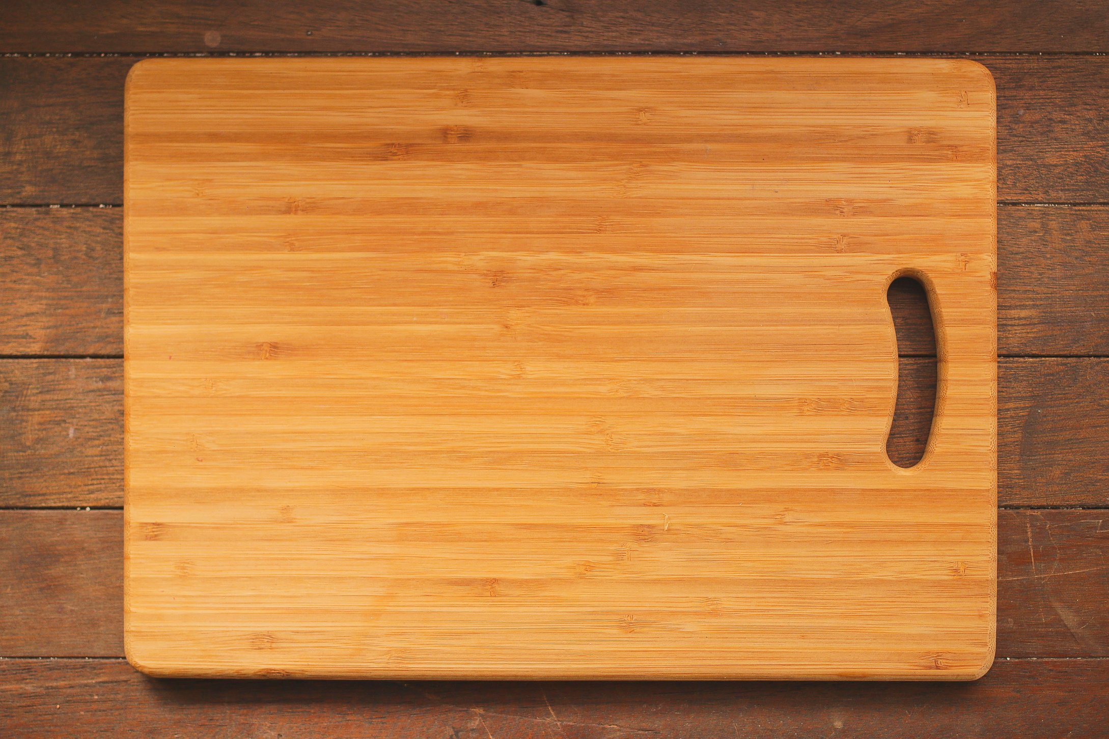 Top View of Wooden Chopping Board